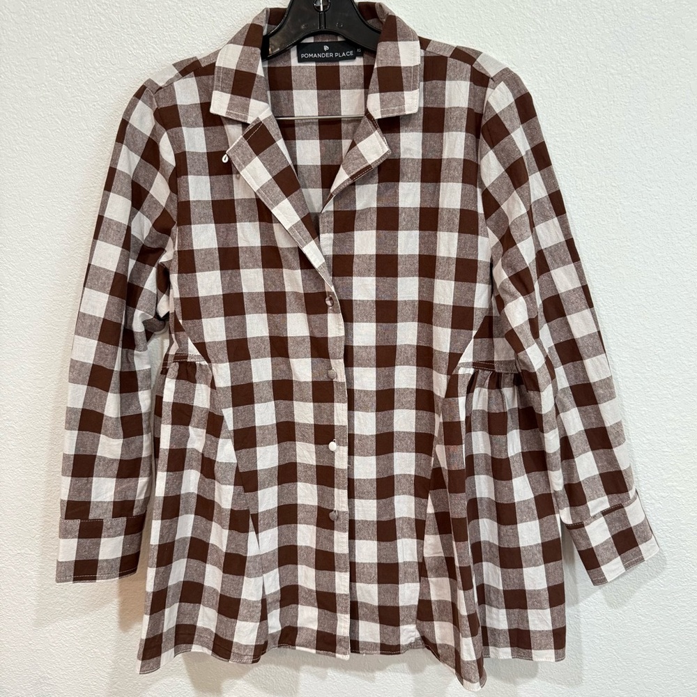 Tuckernuck Chocolate and White Plaid Button Down Shirt
